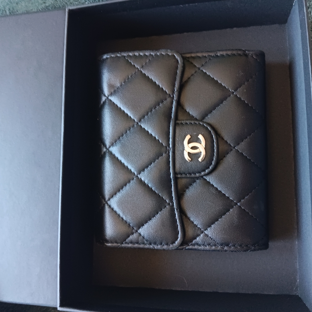 CHANEL trifold wallet